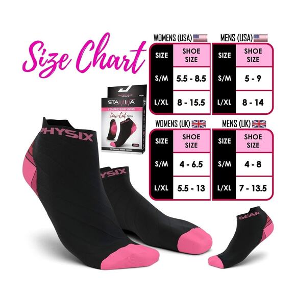 Physix Gear Plantar Fasciitis Compression Socks for Women & Men - Picture 3 of 4